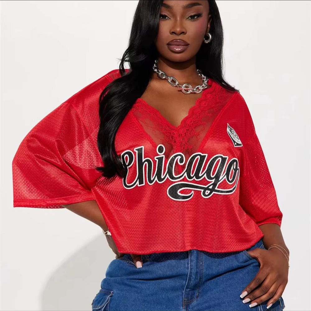 Chicago Red Women's Crop Jersey